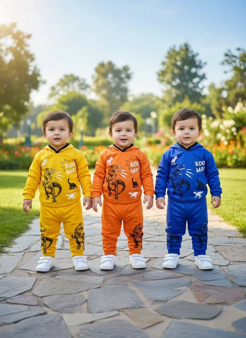 Winter Collection 2 Sets Random 4 Pcs Boy's Printed Tracksuit