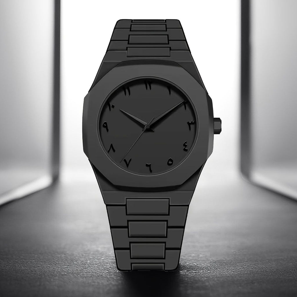 Full BLACK AURA Quartz Watch – Lightweight Design, , Premium Quality & Finish - Best Quality Analog Watch For Boys - Watch For Men | Full Black Color Watch - (Without Box)