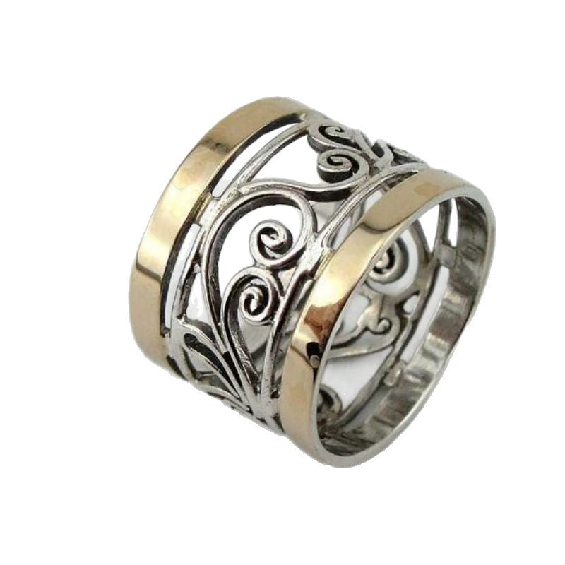 Creative Retro Hollow Pattern Alloy Men's Ring