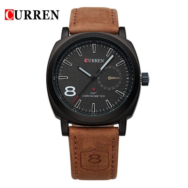 Men Leather Strap Watch Classic Style