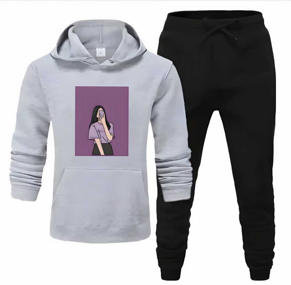Stylish Fleece Hoodie & Trouser Tracksuit for Women & Girls | Winter Gym Wear