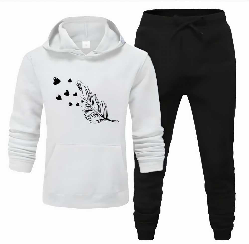 Stylish Fleece Hoodie & Trouser Tracksuit for Women & Girls | Winter Gym Wear
