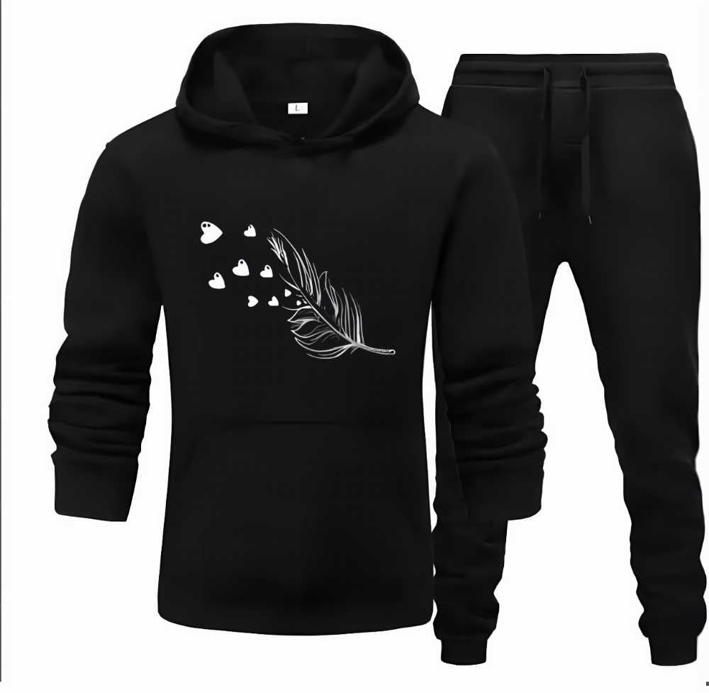 Stylish Fleece Hoodie & Trouser Tracksuit for Women & Girls | Winter Gym Wear
